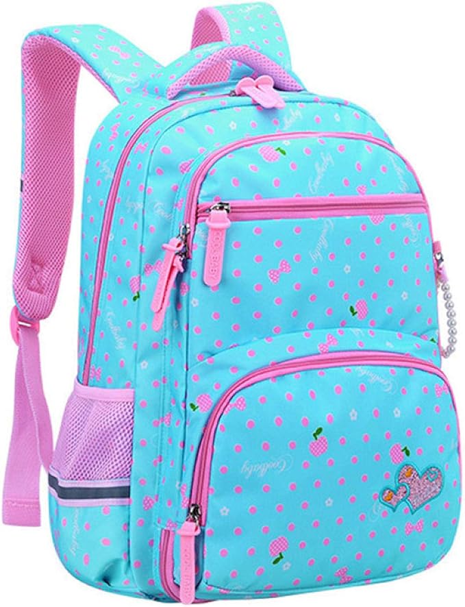 Girl Dot Printed Primary Middle Bookbag Waterproof School Backpacks For girl-dot-printed-primary-middle-bookbag-waterproof-school-backpacks-for