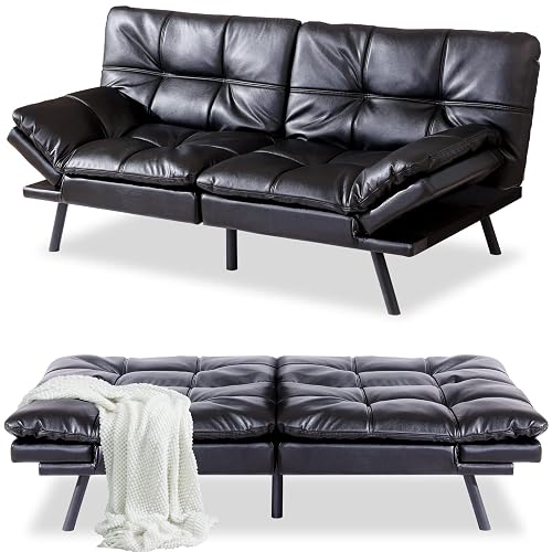 MUUEGM Futon Sofa Bed Couch Convertible Sleeper Couch,Memory Foam ...