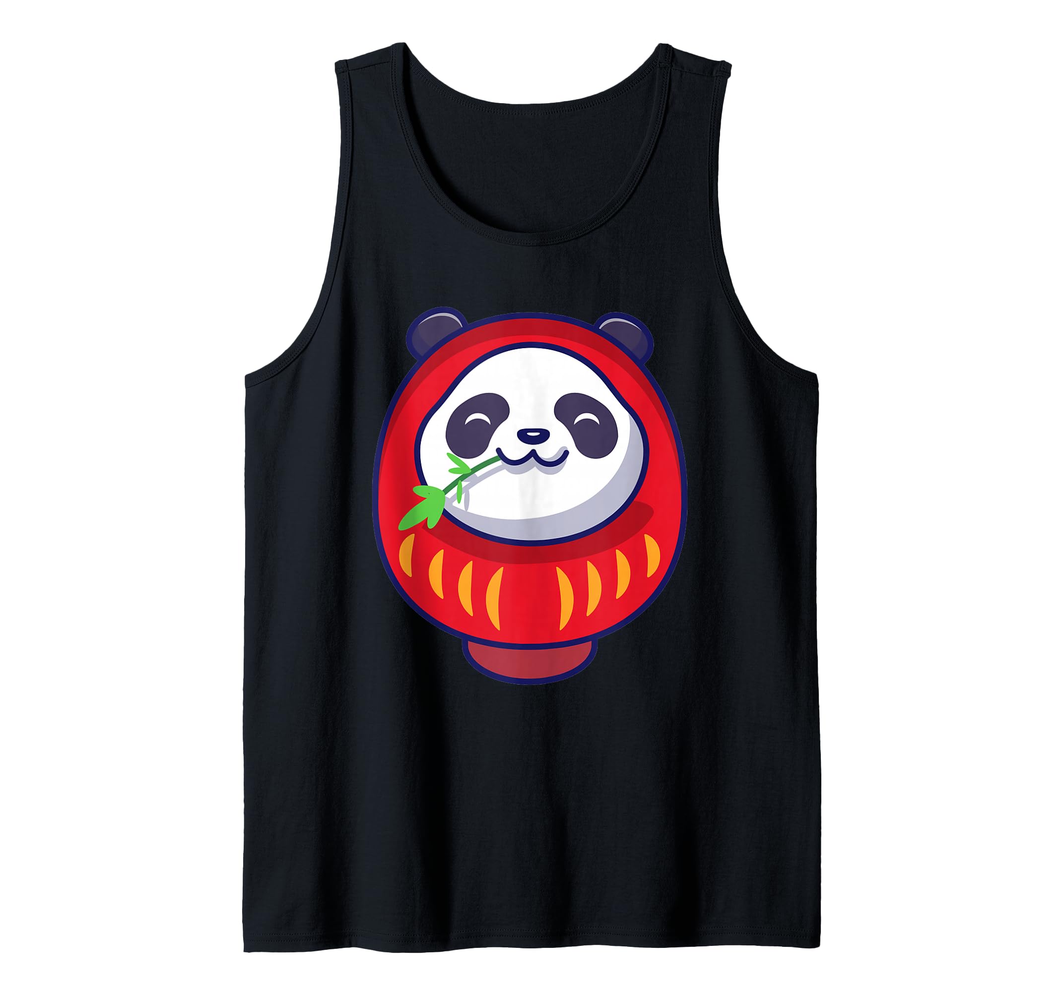 Japanese Daruma Doll Japan Cute Kawaii Panda Bear Tank Top