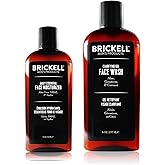 Brickell Men's Daily Essential Face Care Routine I, Gel Facial Cleanser Wash and Face Moisturizer Lotion, Men's Skincare Gift Set Natural and Organic, Scented