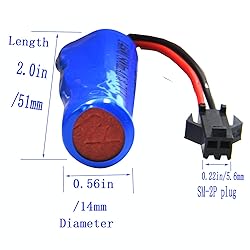Blomiky 2 Pack 3.7V 500mAh Li-ion Rechargeable