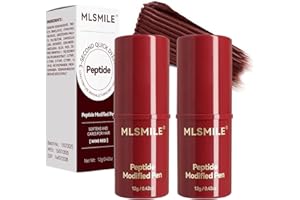 MLSMILE 2PCS Peptide Hair Color Comb,Nourish and Repair Hair Texture Comb Hair Dye Cream,Red Portable Hair Colouring,2-in-1 Color Correction Stick with Comb to Cover Gray and White Hair