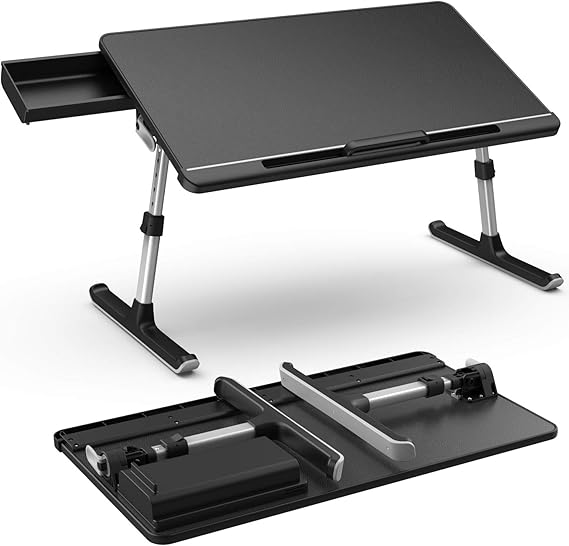 Laptop Desk with Storage Drawer,Foldable Legs,Height Amazon.co.uk Electronics