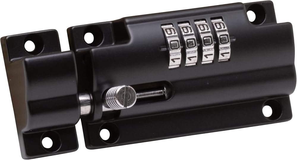 Burg-Wächter Sterling CLB110BK 110mm Combination Locking Bolt Black
