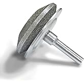 UF-SHARP Diamond Lawn Mower Blade Sharpener, 120 Grit, All-Metal Construction, for Any Power Hand Drill (120 Grit)