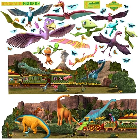 Products Jim Henson Dinosaur Train Giant Product Coloring Pages Amazon Com Dinosaur Train Large Landscape Wall Decals Arts Crafts Sewing