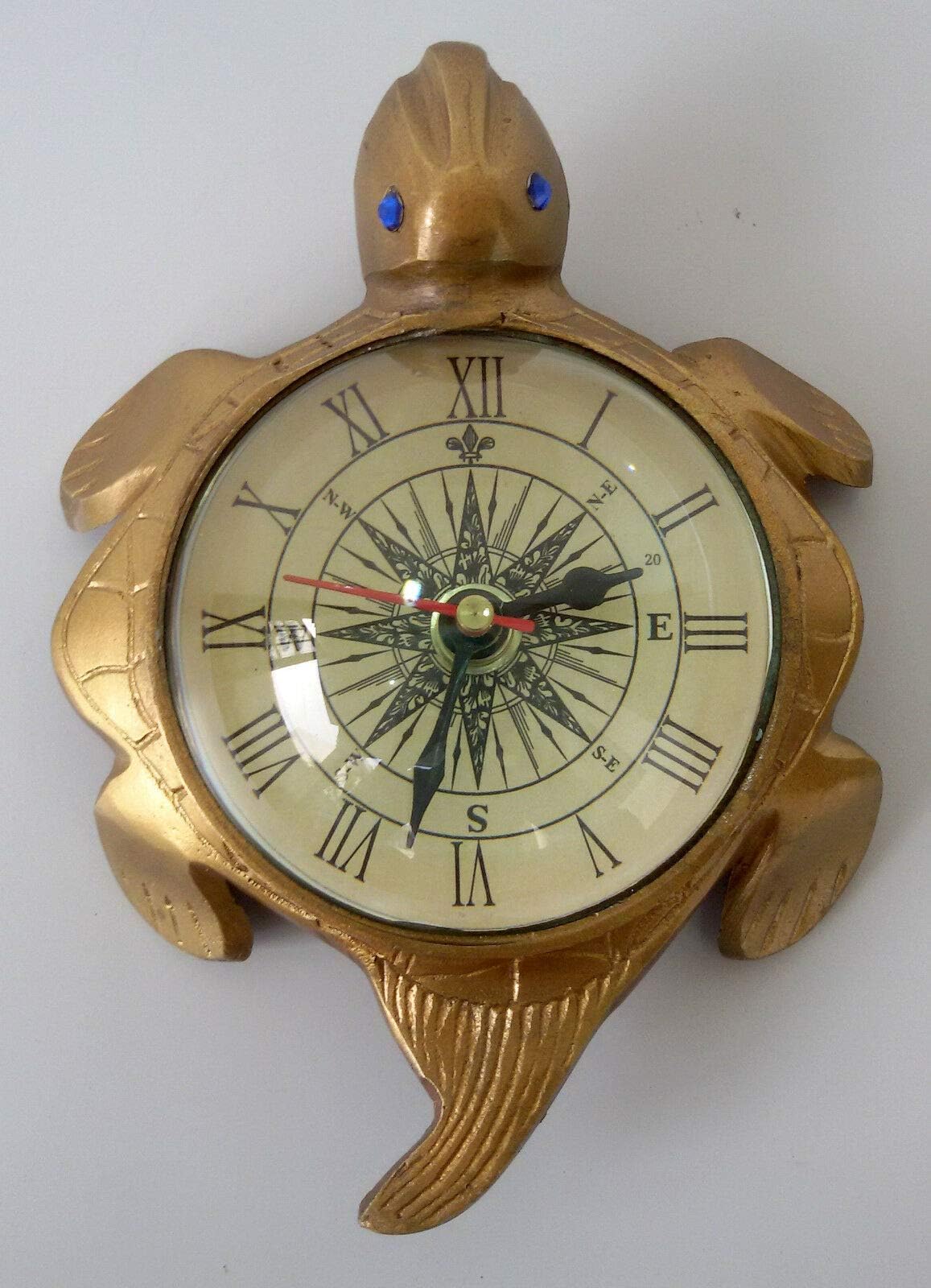 Calif International Vintage Turtle Wall & Table Clock Handmade Animal Clock Tortoise Home & Office Decorative Item