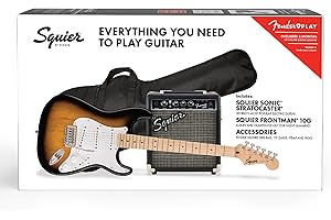 Squier Sonic Series Stratocaster Pack - 2-color Sunburst
