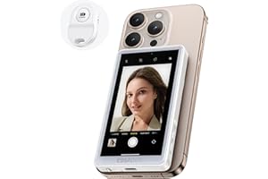 ESSAGER ESSGAER Magnetic Phone Vlog Selfie Monitor Screen, HD Display with Bluetooth Remote for Selfie Vlog Live Stream TikTok Compatible with iPhone & Android