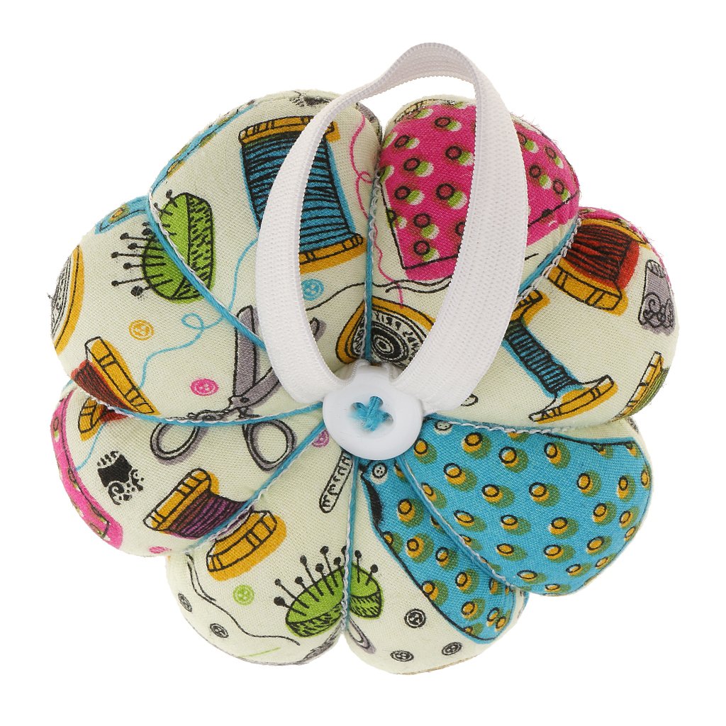 MagiDeal Pumpkin Wrist Wearable Needle Pin Cushion Pincushions for DIY