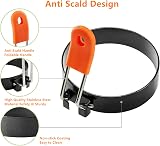 Cozii 2 Pack Egg Ring Molds Stainless Steel with Anti-Scald Handle view 4