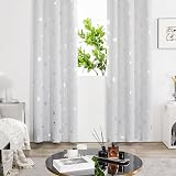 Deconovo Set of 2 Blackout Curtains Royal Blue Large Stars with Eyelets 140x240 view 5