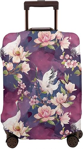 Amazon スーツケースカバー ラゲッジカバー お荷物カバー 伸縮素材キ キャリーカバー トランクカバー 水彩 鶴 S M L Xlサイズ 防塵仕様 キャリーバッグ おしゃれ 擦り傷防止 スーツケース 汚れ防止 出張に適用 Dyg シューズ バッグ