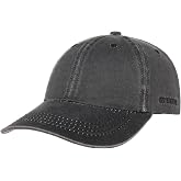 Stetson Statesboro Old Cotton Cap Men - Baseball Cap with UV Protection 40+ - Strapback Cap with Cotton, Vintage Leather Look - Spring/Summer Baseball Cap