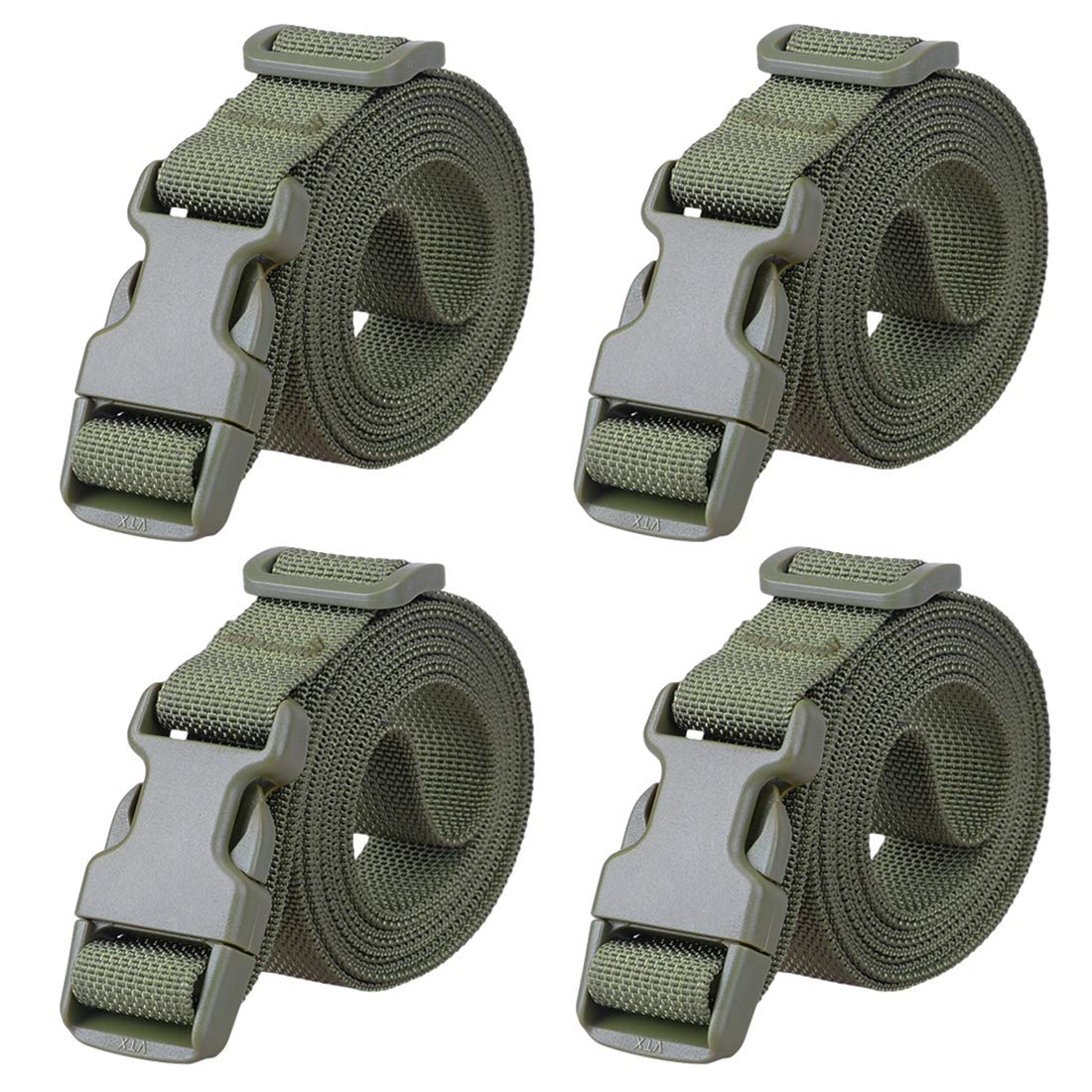 Magarrow Luggage Straps Adjustable Travel Accessories Suitcase Travel Buckle Belt Non-Slip Packing Belt (Green- 4pcs)