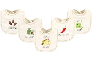 Touched by Nature Unisex Baby Organic Cotton Bibs, Taco, One Size