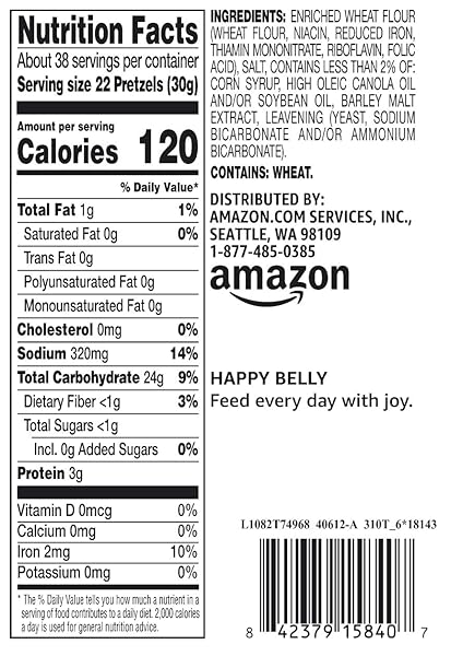 AMAZON GROCERY, MINI TWIST PRETZELS, 40 OZ