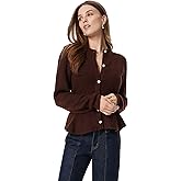 Sam Edelman Womens Keegan Flare Hem Button Front Cardigan Sweater Standard