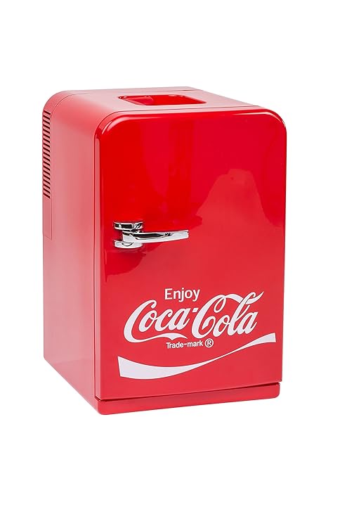 EZetil Coca-Cola Mini Kühlschrank F15, 12/230V - 15L mit Kühl- und Warmhaltefunktion für Getränke und Speisen, Energieeffizie