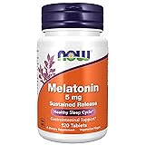 NOW Foods Supplements, Melatonin 5 mg, Sustained