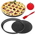 Gutsdoor Pie, Tart & Quiche Pan with Removable Bottom Nonstick Round Quiche Baking Dish Pie Pans for Baking Kitchen (11 Inch)