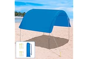 BondFree Beach Shade Canopy,Sun Shade Beach Tent with UPF 50+ UV Protection,Beach Canopy 9FT,Outdoor Shade with Carry Bag for Camping, Backyard, Picnics,Navy Blue