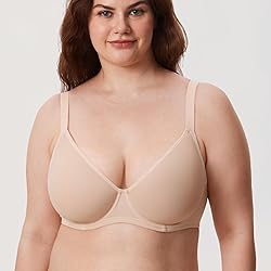 DELIMIRA Women's Cosnufy Sheer Mesh Bra Full