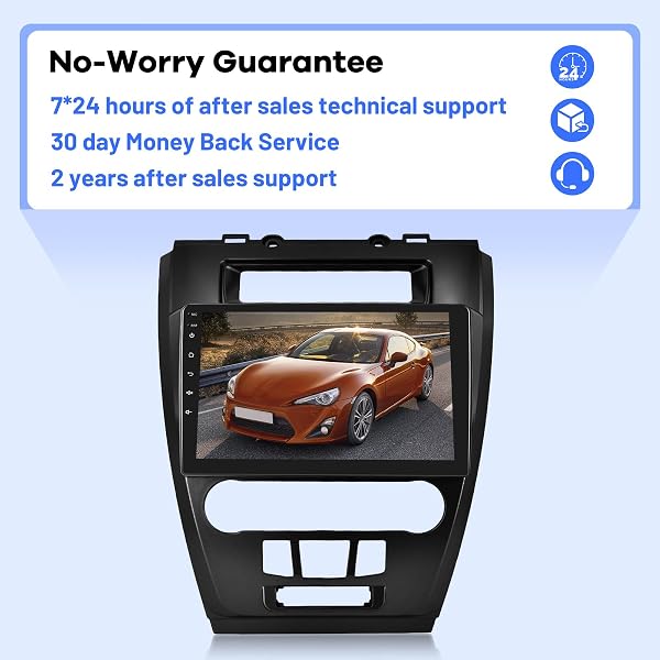 [2G+64G] CAR RADIO FOR FORD FUSION MONDEO MUSTANG 2009-2012, 10.1 INCH ANDROID 13 TOUCH SCREEN STEREO, CARPLAY/ANDROID AUTO/WIFI/1080P/SWC/BLUETOOTH/EQ AUDIO