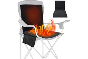 Heated Camping Chair, Heated Seat Cushion USB Powered Heating Pad for Folding Camping Chair 3 Mode Heated Camping Chair with 
