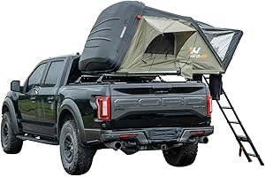 WIILAYOK Naturnest Hard Shell Roof Top Tent for Camping, Pop Up with Mattress, LED Strip Ladder, Nature Nest for Jeep SUV Truck Car, 3 People, Waterproof, Outdoor