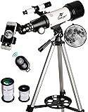 Gskyer Telescope, 70mm Aperture 400mm AZ Mount Astronomical Refracting Telescope for Kids Beginners - Travel Telescope…