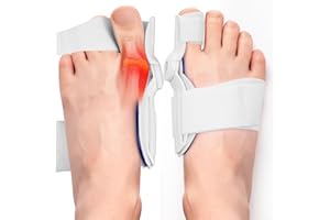 HABIOER Bunion Corrector 2 Pack for Women and Men, Adjustable Bunion Splint with Non-Slip Big Toe Separators, Comfortable for Day/Night Use