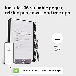Rocketbook Core Reusable Spiral Notebook, Executive