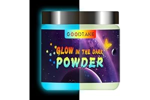 GOODTAKE Glow in The Dark Powder, Sky Blue Glow Powder, Epoxy Resin Dye Luminous Pigment Powder for Fine Art, DIY Nail Art, Epoxy Resin Colorant, Paint, Cosmetics (Sky Blue, 2 Ounce)