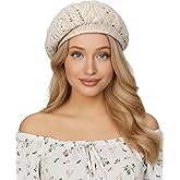 Babalet Women's 100% Cotton Crochet Beret - French Artist Slouchy Hollow Out Knit Hat