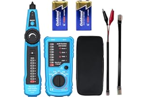 Mastfuyi Network Cable Tester, Digital Signal Line Finder with Probe Tone, Ethernet LAN Network Cat5 Cat6 Cable Maintenance Collation, RJ11 RJ45 Cable Tracer, Telephone Line Test