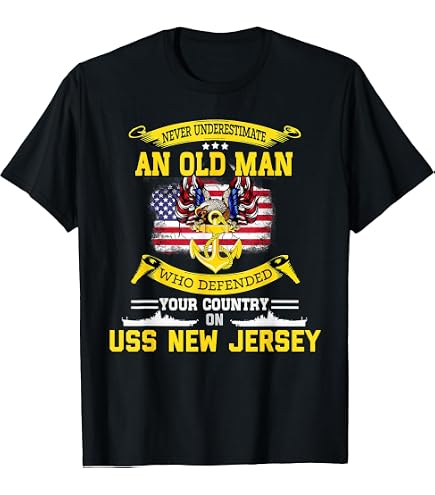 Amazon.com: USS New Jersey BB-62 T-Shirt T-Shirt : Clothing, Shoes