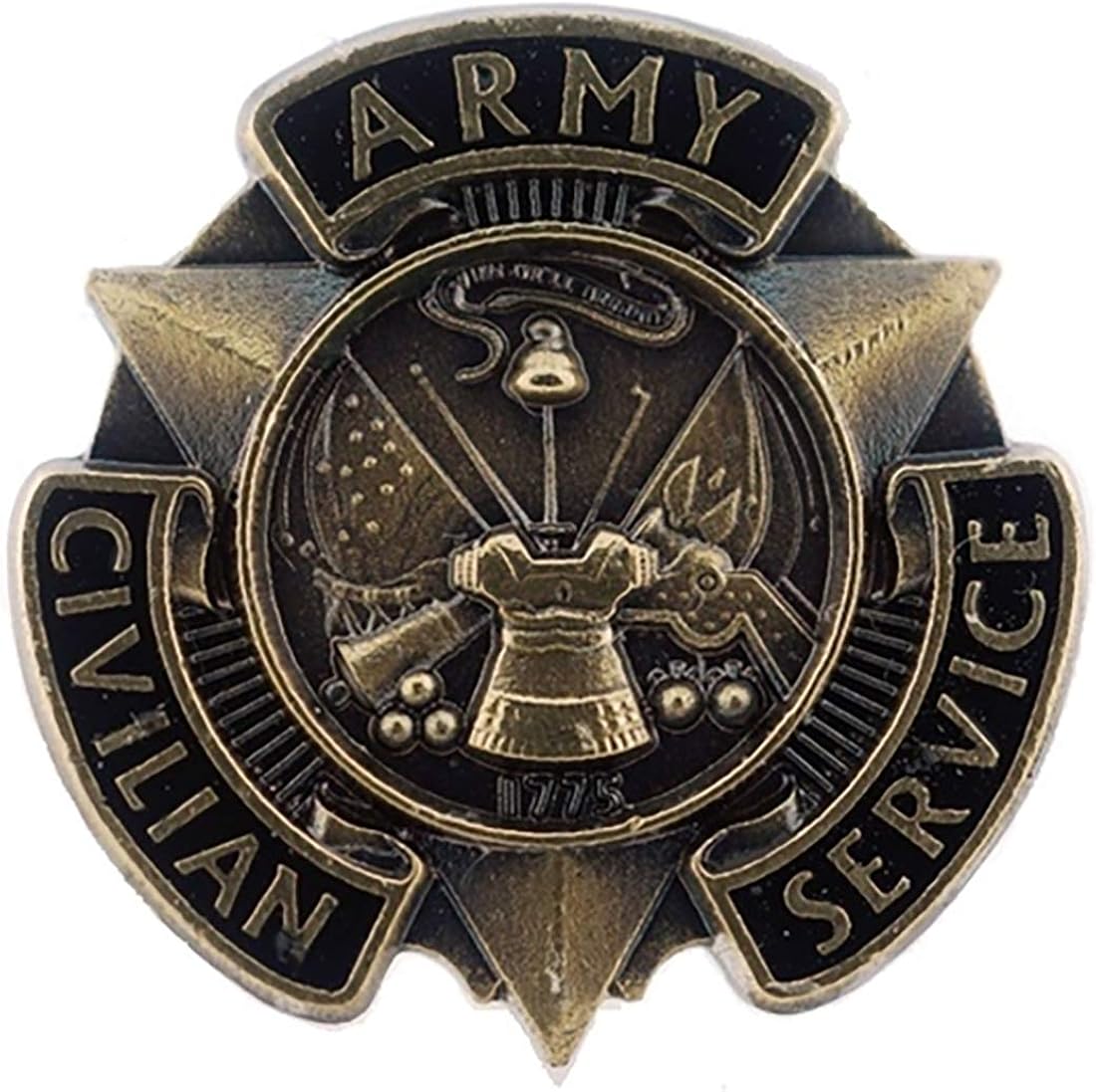 U.S. Army Civilian Service Lapel Pin (BRASS) Clothing