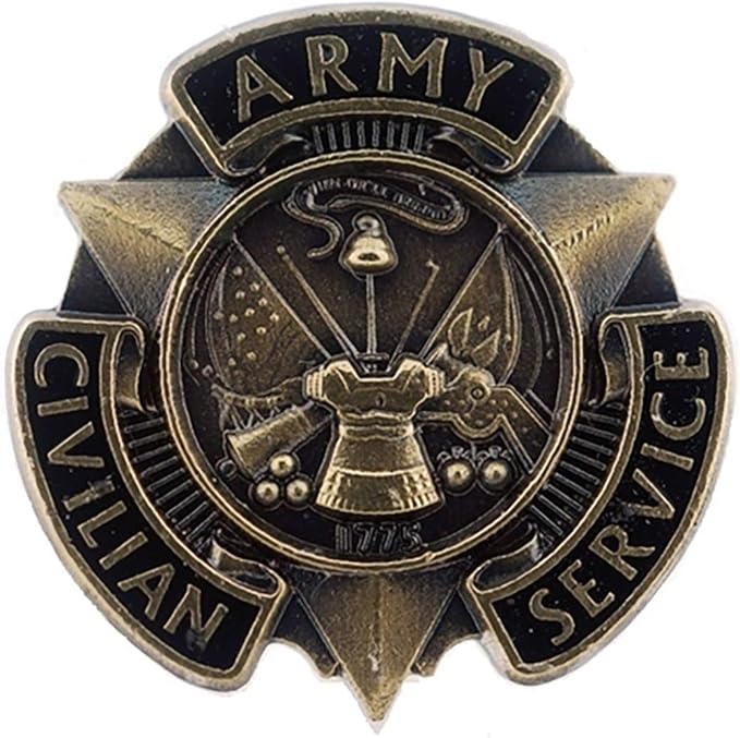 U.S. Army Civilian Service Lapel Pin (BRASS) Clothing