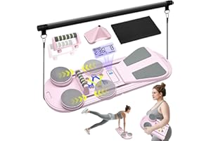 TAXRATINER Pilates Reformer Machine Set, Pilates Board, Multi-Purpose Foldable Pilates Reformer Board for Home, 6 in 1 Pilates Slider Board for Women and Men