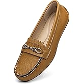 Freeberry Loafers for Women Comfort Leather Loafers Cute Slip On Business Casual Dress Shoes Lightweight Work Flats Driving Mocs Walking Shoes for Women