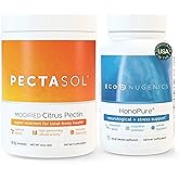 ecoNugenics Brain Health Supplement Bundle – PectaSol Modified Citrus Pectin Fiber + HonoPure Magnolia Bark Extract — Nootropic Pack for Sleep, Stress Relief, Cognitive Function, GABA Support