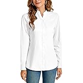 Women's Basic Button Down Shirts Business Casual Tops Collar Work Wear Dress Shirt Slim Fit Blouse