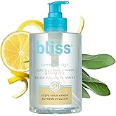 Bliss Lemon & Sage Luscious Hand Wash with Aloe – Hydrating, Refreshing Hand Soap with Coconut Oil & Vitamin B5 – Gently Cleanses Without Drying – 12.14 fl oz