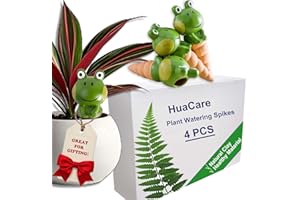 HuaCare 4Pcs Terracotta Self Watering Spikes - Cute Clay Plant Watering Spikes, Watering Bulbs for Indoor and Outdoor Plants,