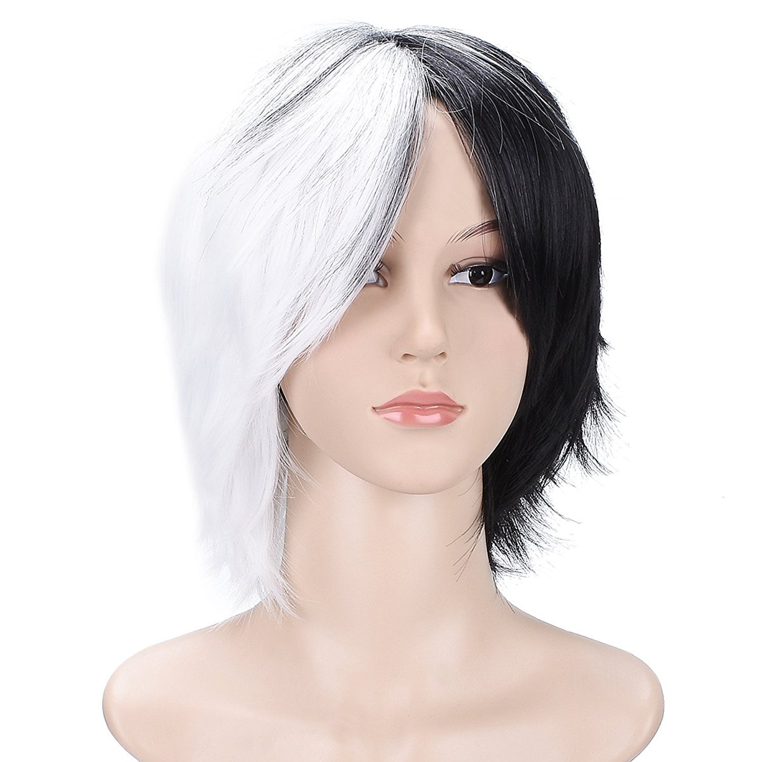 Buy Black White Another Me Wig Women And Men S Layered Short