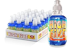 TWEAKER High Five Blueberry Flavored Juice Drink – 10.1 oz Bottles, Naturally Sweetened with Vitamin C, Low-Calorie Fruit Juice Beverages with Spill Proof Sports Cap (Pack of 24)