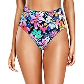 Holipick Women High Waisted Bikini Bottoms Tummy Control Swimsuit Bottom High Cut Bathing Suit Swim Bottom