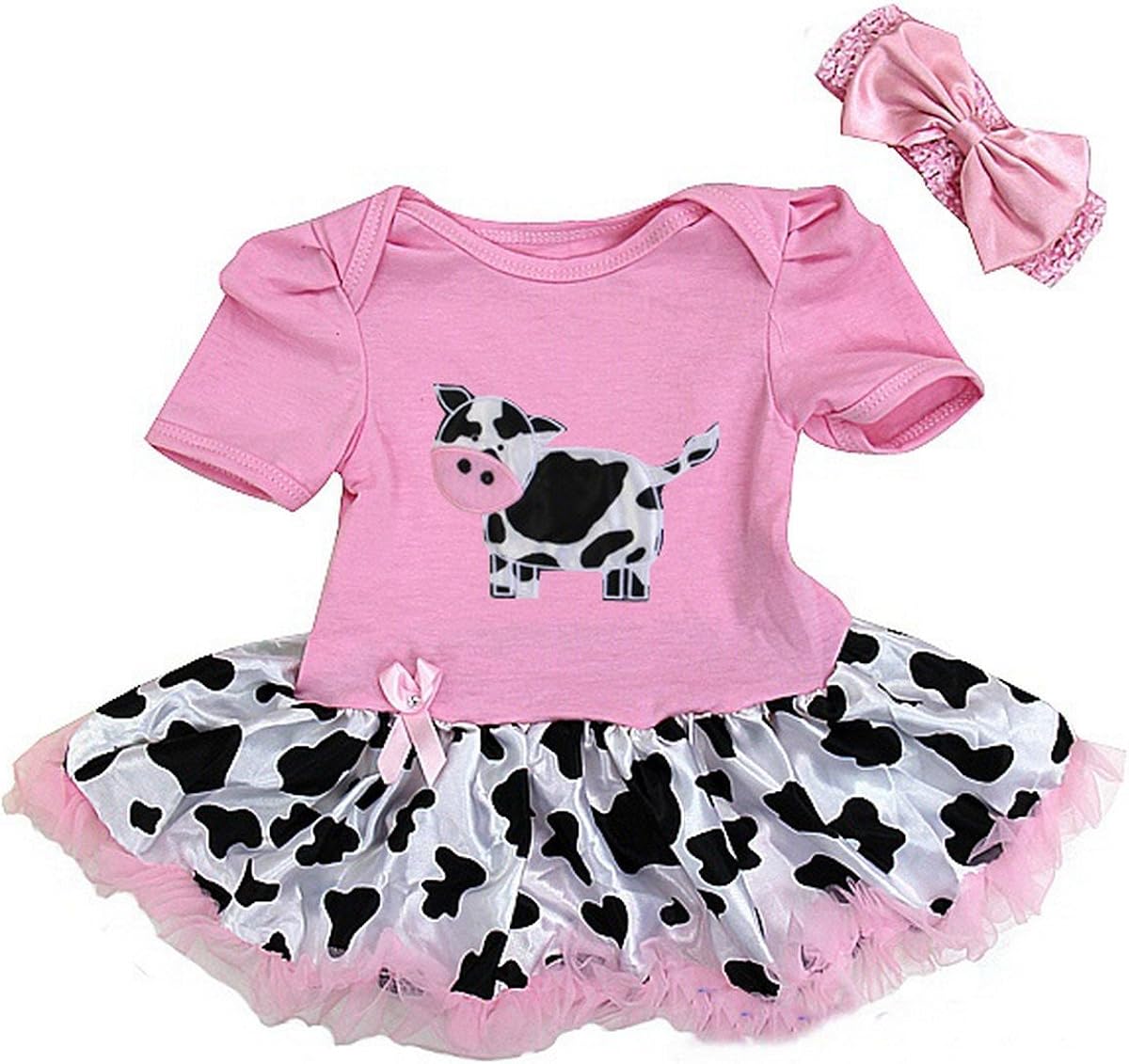 Amazon.com: Cute Cow Bodysuit Medium Pink: Clothing