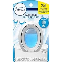Febreze Bathroom Air Freshener, Odor-Fighting, Plug In Alternative, Air Fresheners for Home and Bathroom and Kitchen, Closet 
